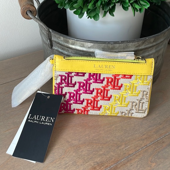 🎀RALPH LAUREN MONOGRAM JACQUARD ZIP CARD🎀 - Picture 3 of 5